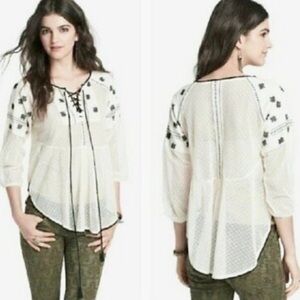 FREE PEOPLE Boho Lace Top
